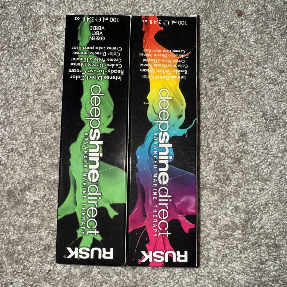 Rusk Deepshine прямой цвет волос крем комплект - зеленый и фиолетовый (комплект из 2) - Изображение 1 из 2