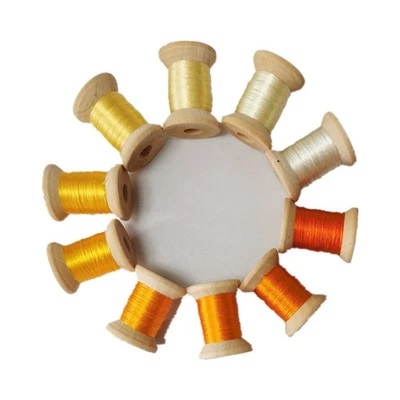 10 spools natural mulberry silk embroidery floss thread cross stitch DIY craft - Image 1 of 4