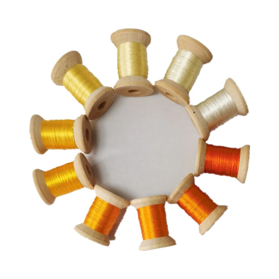 10 spools natural mulberry silk embroidery floss thread cross stitch DIY craft - Image 1 of 4