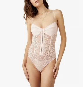 Body Free People Para Mujer Encaje Noche Ritmo Talla XS Rosa Tanga Nuevo con Etiquetas $78 - Imagen 1 de 19