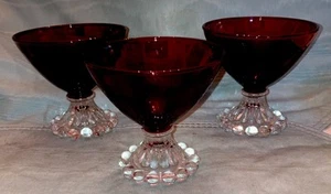 Anchor Hocking Berwick Boopie Rubinrot Schnaps Cocktail Kelche Set/3, Sehr guter Zustand - Bild 1 von 8
