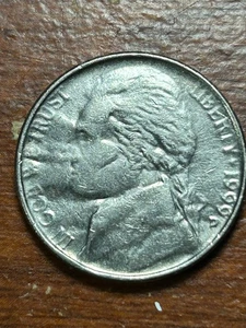 1999-D Jefferson Nickel Error - Struck Thru Late Stage Capped Die - 6 Full Steps - Picture 1 of 4
