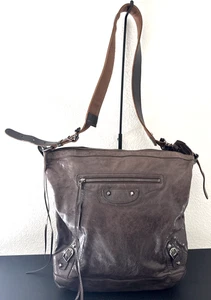 Balenciaga Chocolate Chevre Leder Herren Tag Messenger Bag Umhängetasche authentisch - Bild 1 von 22