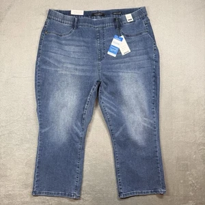 Judy Blue Jeans Womens 20W Blue Sorbtek High Waist Skinny Fit Capri NWT - Picture 1 of 13