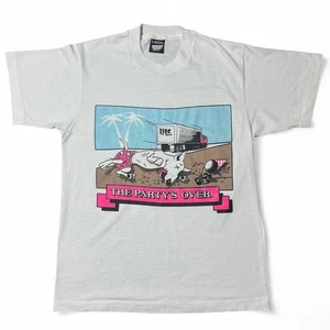 Vintage 80s Miller Lite "The Party's Over" Spuds MacKenzie Dog Beer T-shirt MED - Bild 1 von 7