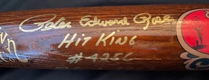 Inscripciones firmadas por PETER EDWARD ROSE Cooperstown Bat Company Ty Cobb/1000 BAS - Imagen 1 de 10