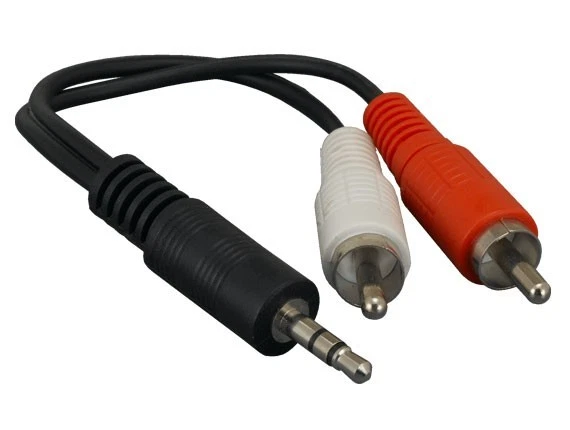 6in 3.5mm Stereo Male to 2 RCA Male Audio Cable - Image 1 of 1
