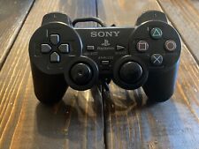 Sony PS2 BLACK Wired Controller OEM DualShock PlayStation 2- No Thumb Grips