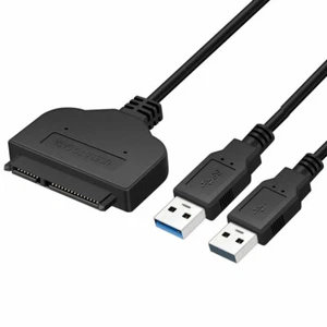 Cavo adattatore SATA 22Pin USB 3.0 per hard disk HDD / SSD 2,5" con alimentatore - Picture 1 of 4