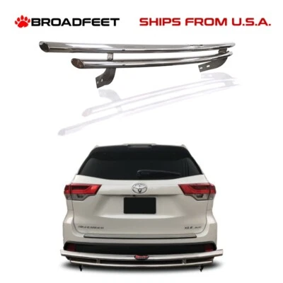 Parachoques trasero doble capa acero inoxidable se adapta a: Toyota Highlander 2017-2019 Foto 1 de 4