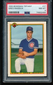 1990 Bowman Tiffany #27 Greg Maddux PSA 8 - Picture 1 of 2