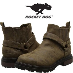Rocket Dog Loki Damen-Chelsea-Bikerstiefel flach knöchelhoch schwarz braun UK5 UVP 70 £ - Bild 1 von 7
