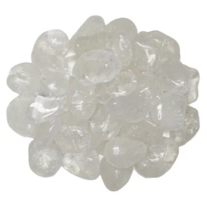 1/2 lb Crystal Quartz Tumbled Stones - Grade 1 - Small - 0.75" to 1.25" Avg. - Picture 1 of 3