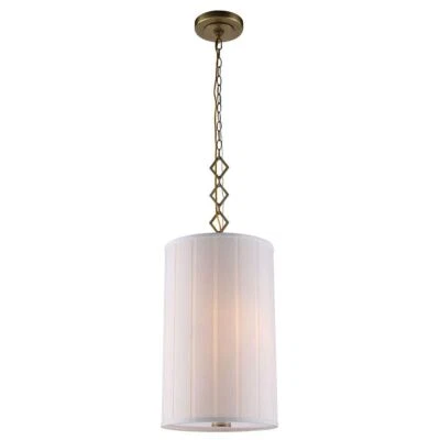 Chandelier Pendant Bunished Brass Farmhouse with Shade Dining Room Kitchen Light - Image 1 of 2