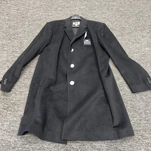 joseph abboud wool trenchcoat size 48 l charcoal $219.99 - Picture 1 of 4