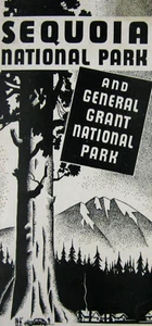 Vintage Sequoia General Grant National Park CA Map Lodge Travel Brochure 1930-40 - Picture 1 of 9