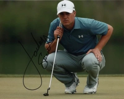 Foto firmada por Jordan Spieth 8x10 PGA GOLF con holograma certificado de autenticidad Foto 1 de 2