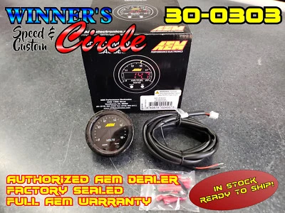 AEM 30-0303 X-Series Voltage Gauge 8-18 Volts 2-1/16" Dia - image 1 of 4