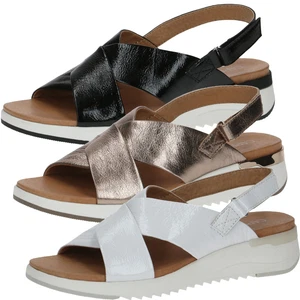 Caprice Damen Sandale Sandalette Leder Keilabsatz 9-28702-20