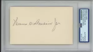 Weems Baskin Legendary South Carolina Track Coach signed 3x5 Index Card PSA/DNA - Picture 1 of 1