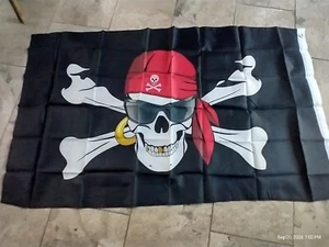 Flagge 3x5 PIRATENFREIBEUTER Sonnenbrille Flagge Innen/Außen Wandteppich Wandbehang - Bild 1 von 6