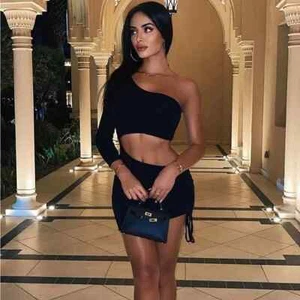 Fashion Nova One on One Mini Dress One Shoulder Dress SZ XS - Picture 1 of 9