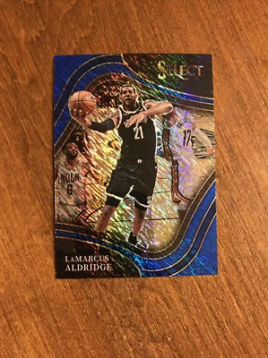 Blazers LaMarcus Aldridge 2021-22 Select Courtside Blue Shimmer Prizm #209 Nets Foto 1 de 2
