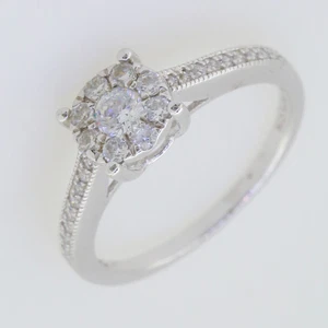 Solitaire Sterlingsilber Ring Größe 7 CZ