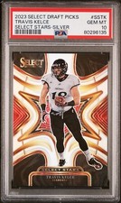 2023 SELECT DRAFT PICKS TRAVIS KELCE SELECT STARS SILVER PRIZM SSTK PSA 10 POP 1