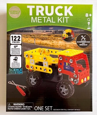 Science Squad 122 Pieces Build Truck Metal Kit Ages 8+ Building Set Engineering - Image 1 of 4
