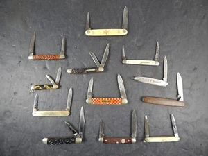 lot of 12 vintage good JACK KNIVES Camillus Schrade Boker Kutmaster Kabar - Picture 1 of 11