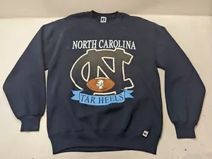 Vtg UNC Tarheels Sweatshirt Sz Large North Carolina Russell Athletic Made In USA - Picture 1 of 14