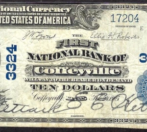 🇺🇸 KS 1902 $10 ♚♚COFFEYVILLE, KANSAS♚♚ PMG VERY FINE 20 EPQ STRONG COLOR - Picture 1 of 3