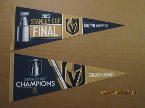 NHL Vegas Golden Knights 2023 Stanley Cup Final & Stanley Cup Champs Pennants Cover