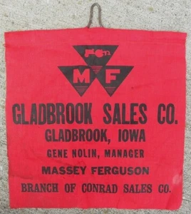Vintage Massey Ferguson Tractor, Conrad Sales,Gene Nolan, Gladbrook,Iowa MF Flag - Picture 1 of 2