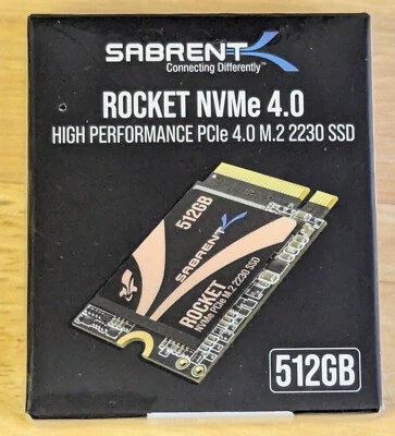 Sabrent Rocket NVMe High Performance PCIe 4.0 M.2  2230 SSD 512GB - Image 1 of 2
