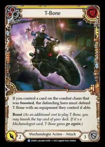 1x T-Bone YELLOW - NM - Everfest - Flesh and Blood Rare - Picture 1 of 1