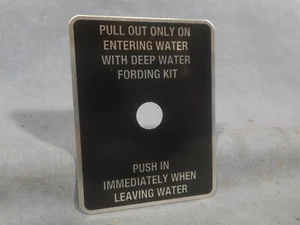 M151 A1 A2 Deep Water Fording Dash Data Plate MUTT jeep - Picture 1 of 1
