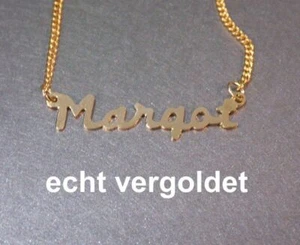 Elegant Necklace Margot Chain Real Gold-Plated Name Necklace - Picture 1 of 1