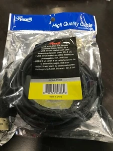Rosewill RCAB-11006 – 10 Feet USB A Male to A Female Extension Cable - Black - Picture 1 of 2
