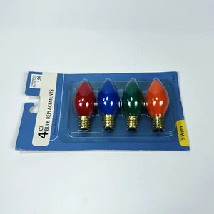 4 C7 multi-color opaque replacement bulbs (incandescent) - Picture 1 of 2