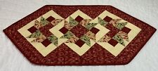 Patchwork Quilt Table Runner, Squares, Triangles, Rectangles, Fall Colors