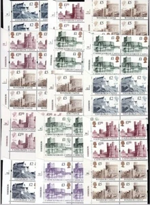 1988-96 CASTLE High Value plate Blocks UMNH ** - sold & priced individually - Picture 1 of 27