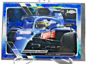 2021 Topps Chrome Sapphire F1 Fernando Alonso Variation Image Variation IV #9 - Picture 1 of 2