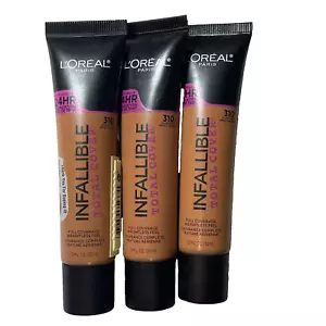L'Oreal Paris 310 Classic Tan Infallible Total Cover Foundation Set of 3 - Picture 1 of 4