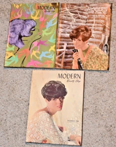 Modern Beauty Shop Magazines Nov 1965/Feb 1967/March 1967 Posters Retro Hair - Imagen 1 de 14