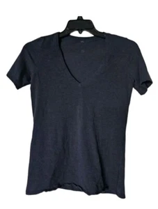 Lululemon Womens V Neck Tee Top Navy Size Small Short Sleeve Lightweight - Picture 1 of 8