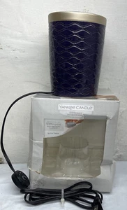 Yankee Candle Scenterpiece Wax Meltcup 7”Warmer Purple Ceramic LED 3 Set Timer - Picture 1 of 5
