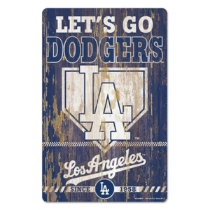 LOS ANGELES DODGERS LET'S GO DODGERS SINCE 1958 WOOD SIGN 11"X17'' NEW WINCRAFT - Picture 1 of 1