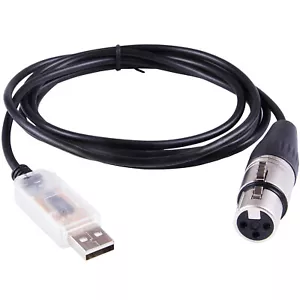 New USB to DMX Interface Adapter DMX512 Stage LED Light Controller Cable For PC - Picture 1 of 10